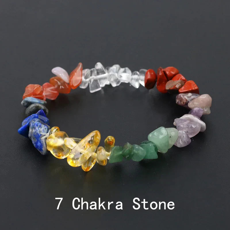 Natural Crystal Gemstone Irregular Energy Stone Bracelet Beads
