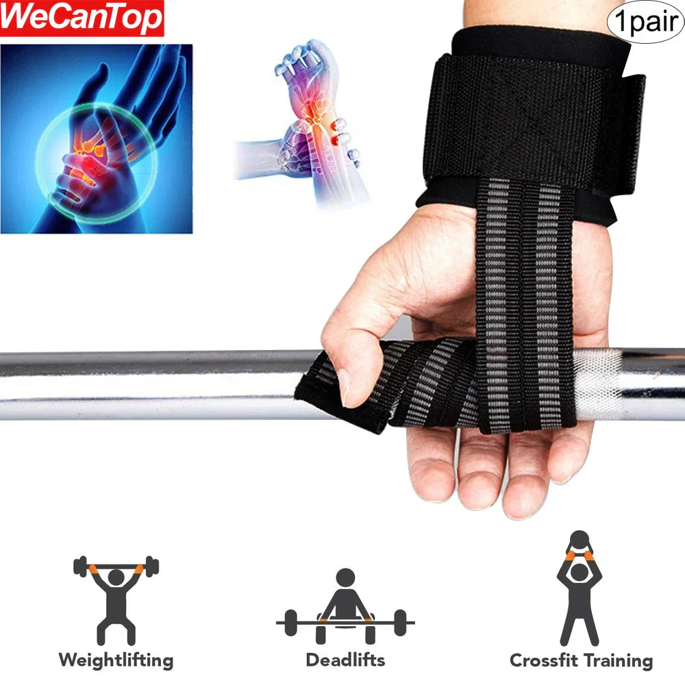 1Pair Weight Lifting Straps with Wrist Support,Wrist Straps