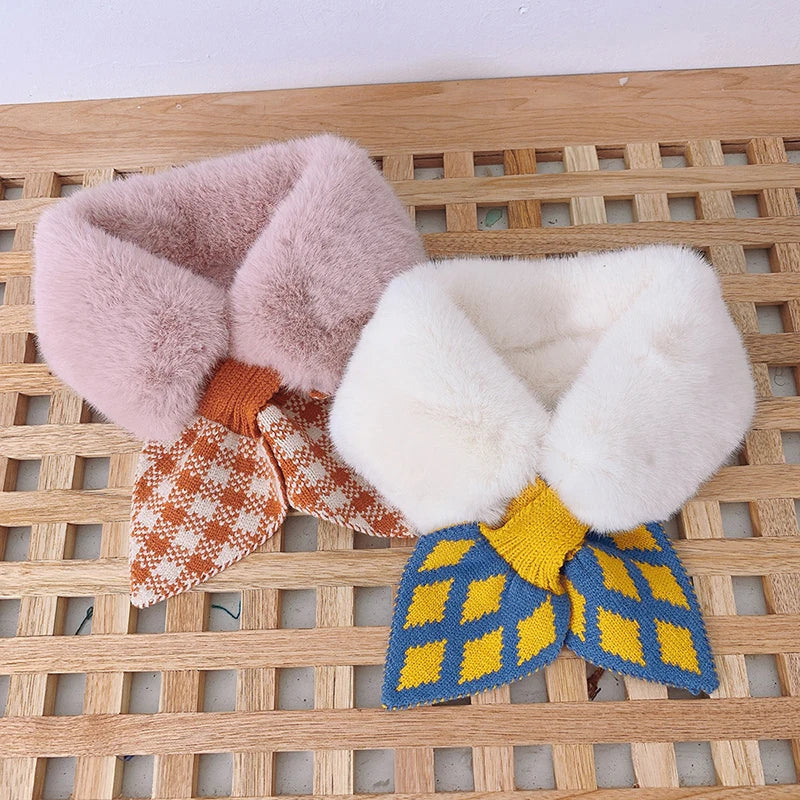 New Soft Plush Baby Girl Scarf Winter Cute