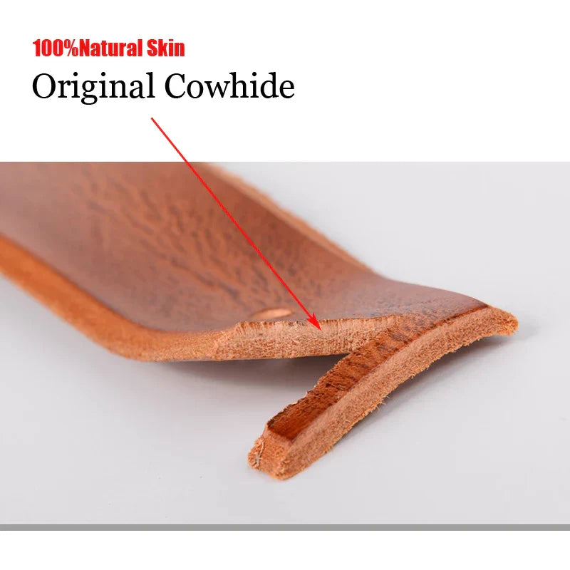 3.8CM Top Cowhide Men's Belt with Copper Buckle