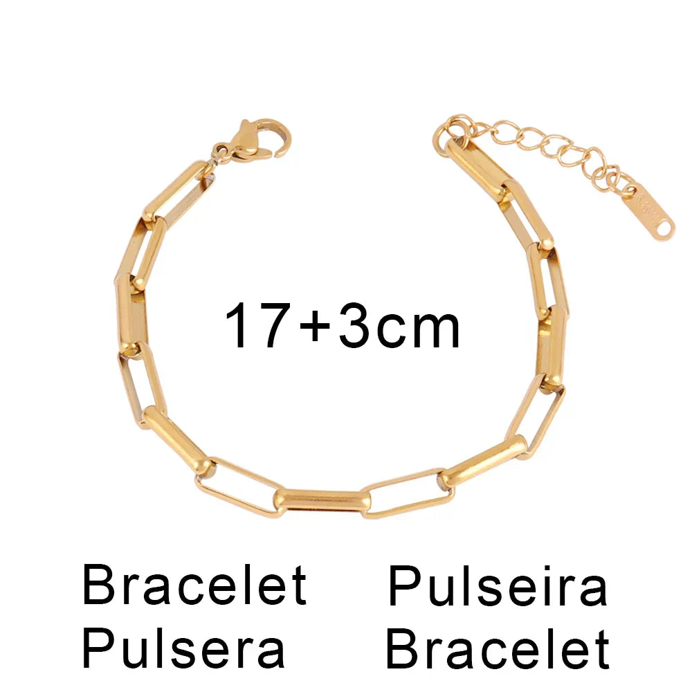 Heart Pendant Stainless Steel Bracelet Women Fashion 316L