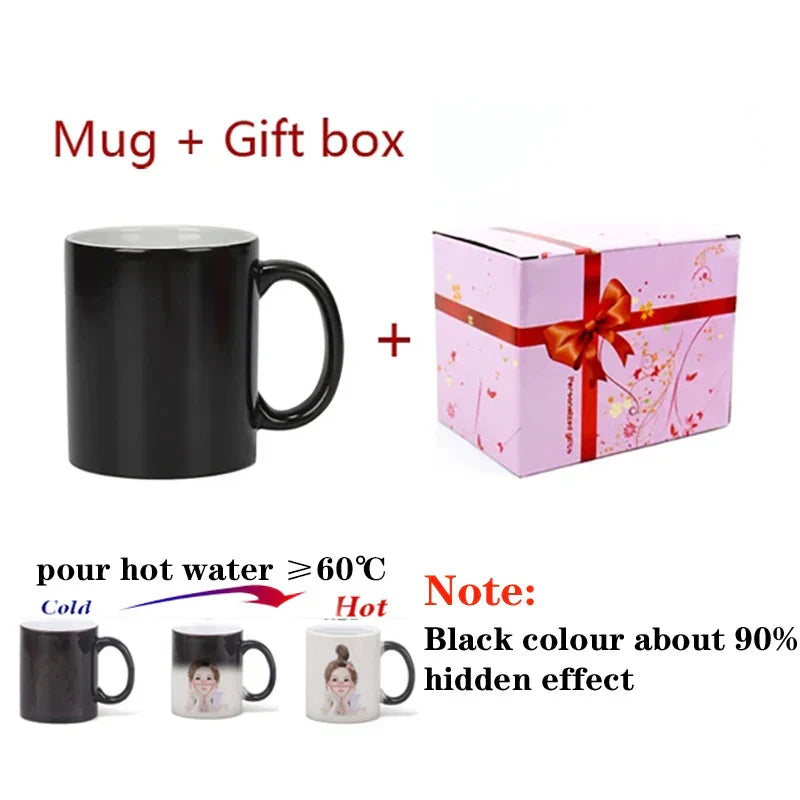 Personalised Magic Mugs Custom Colour Changing Cup Heat