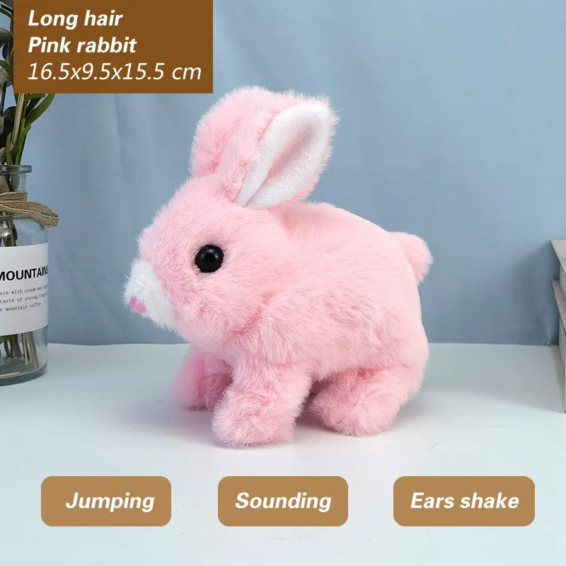 Electronic Plush Rabbit Toy Robot Bunny Walking Jumping