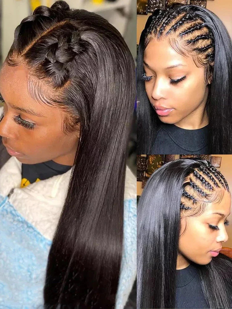 34 Inch Bone Straight 13x4 Lace Front Human