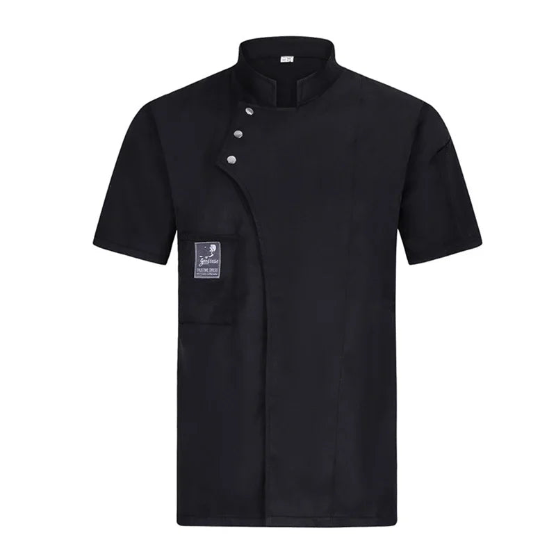 Mens Chef Jacket Short Sleeve Kitchen Clothes White