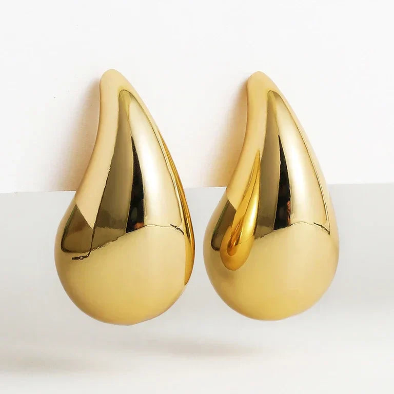 Waterdrop Chunky Hoop Earrings Dupes for Women Lightweight