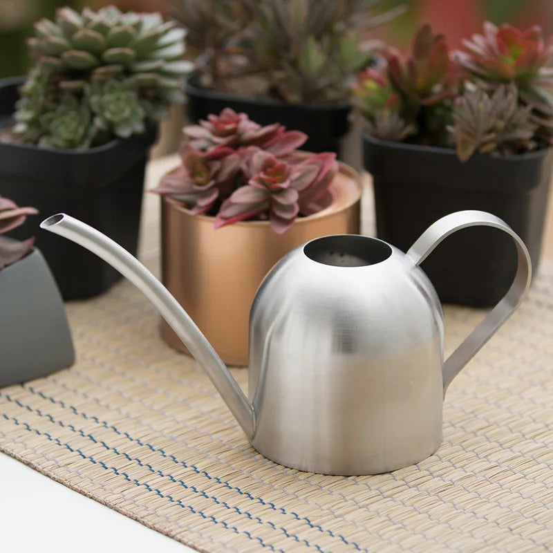Stainless Steel Watering Pot Garden Plant Flower Long