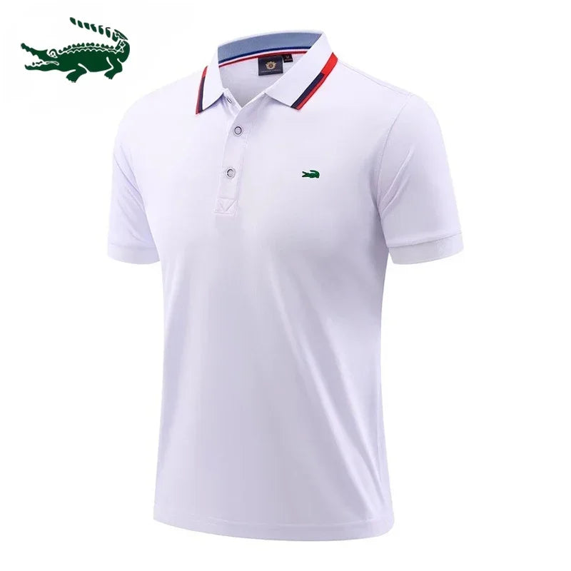2024 high-quality men's ice silk breathable Polo shirt