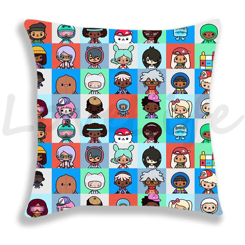 Cute Cartoon Toca Life World Pillow Case Home