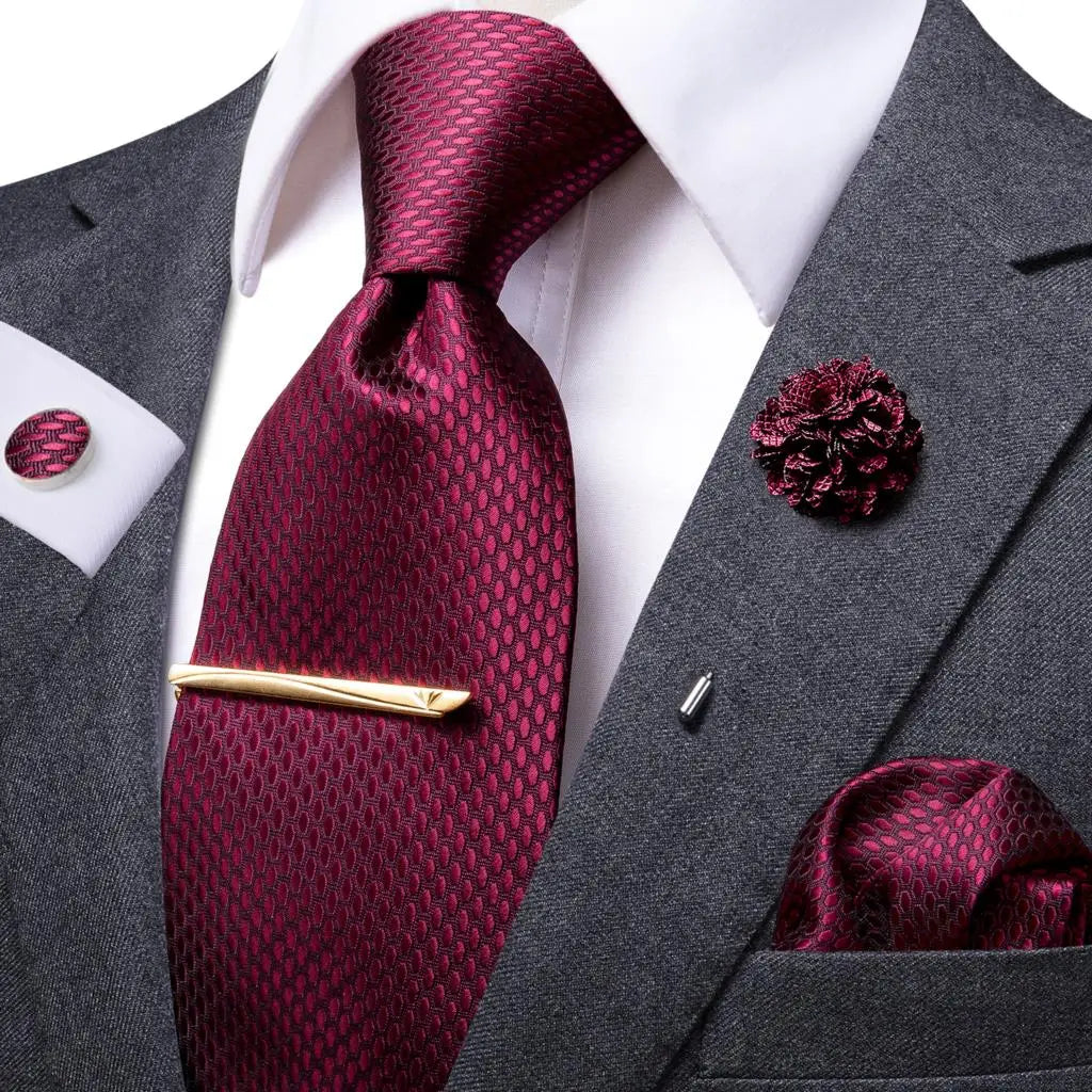 HiTie Yellow Blue Solid Business Tie For Men