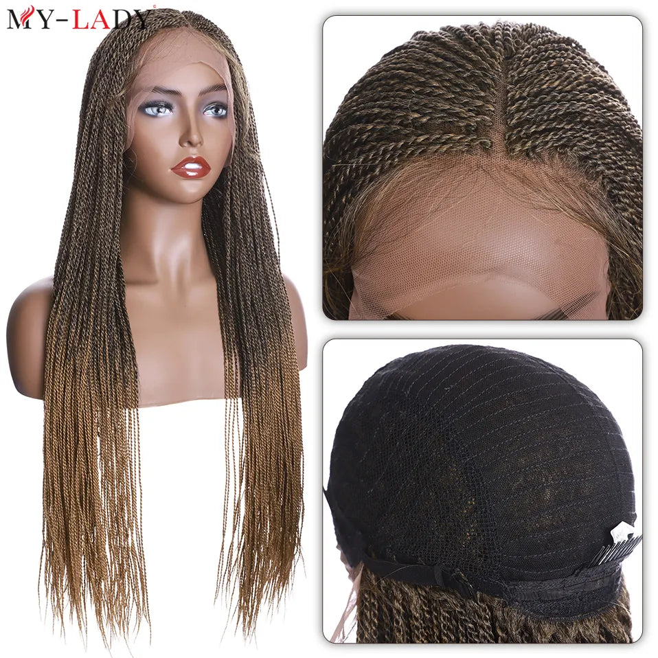 My-Lady 28inch Synthetic Braided Wigs Senegalese Twist Lace