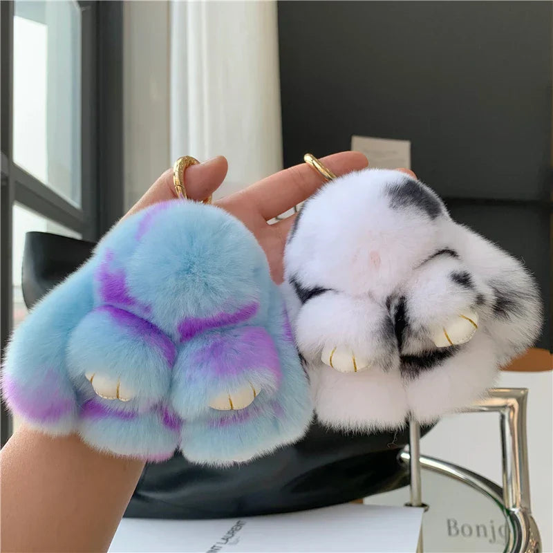 Plush Toy Bunny Real Natural Rex Rabbit Fur