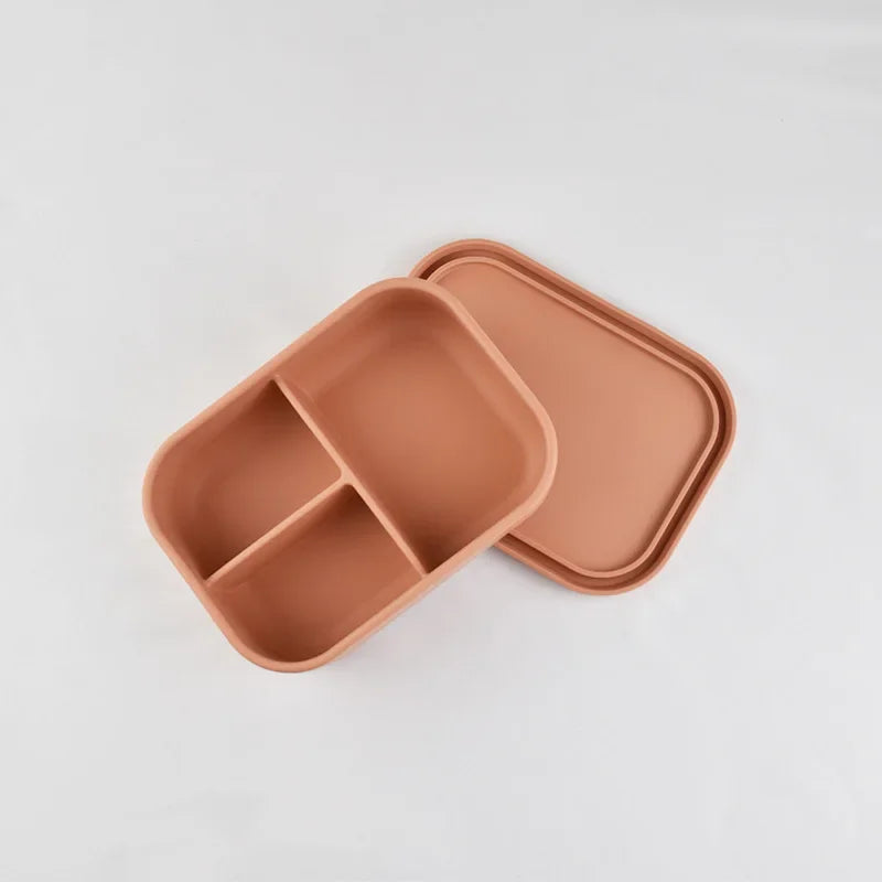Silicone Food Container Portable Bento Lunch Box Microware
