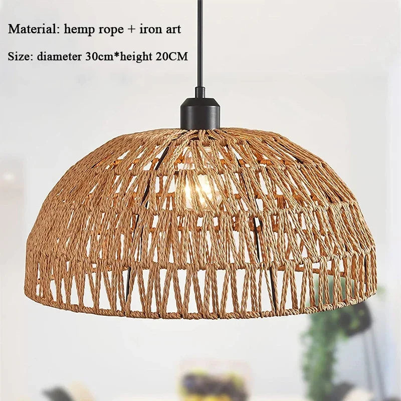 Japanese-style Hemp Rope Chandelier Homestay Pastoral Restaurant Tea
