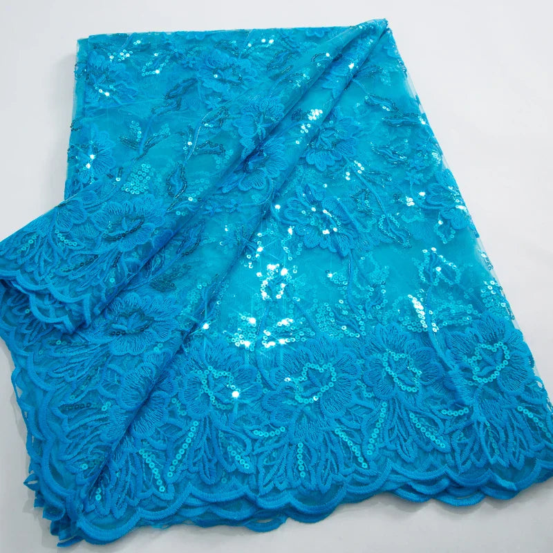French Tulle Lace Fabric 2024 High Qulity African