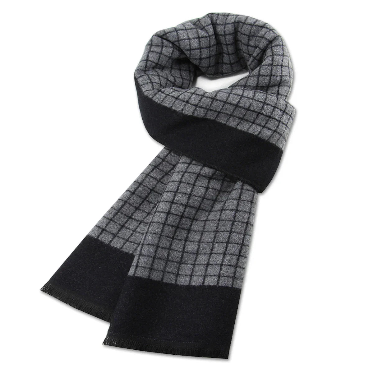 High Quality Men Scarf Autumn Winter Plaid Knitted