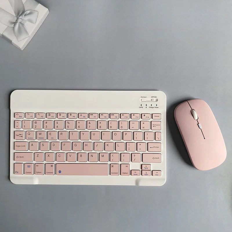 Rechargeable Tablet Wireless Bluetooth Keyboard Mouse Set For
