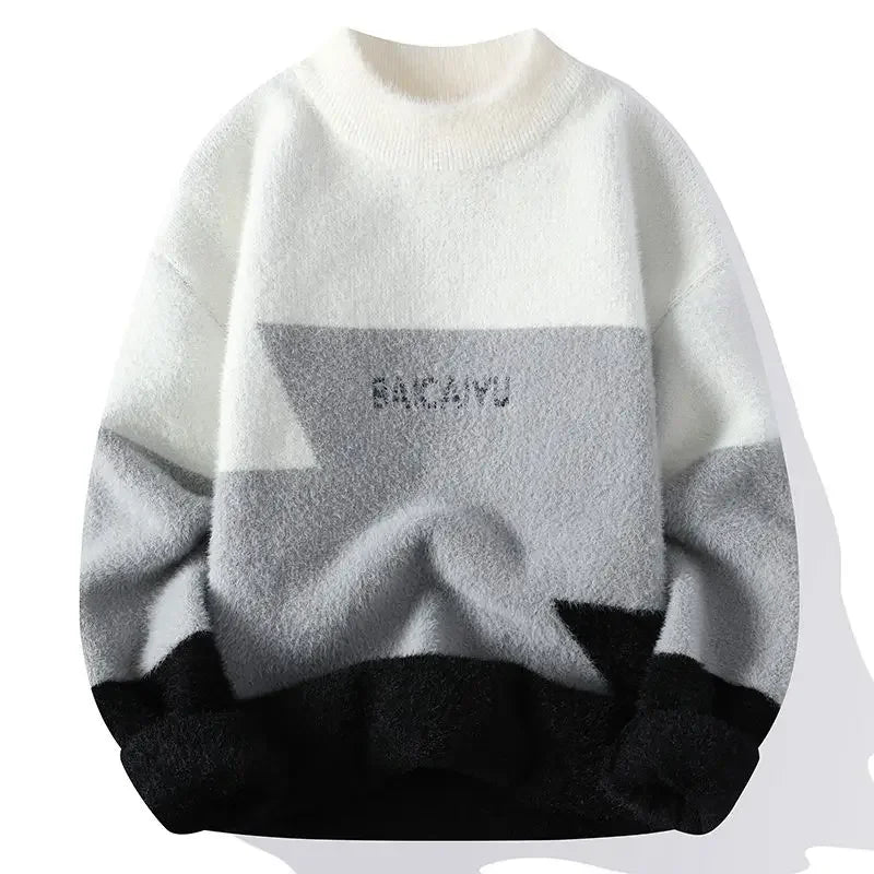 Men's Clothing No Hoodie Knit Sweater Male Pullovers