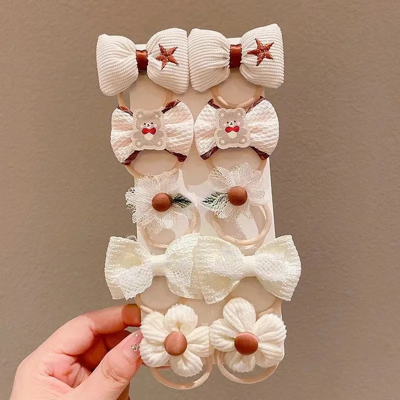 10Pcs Baby Hair Bands for Girls Cute Cartoon