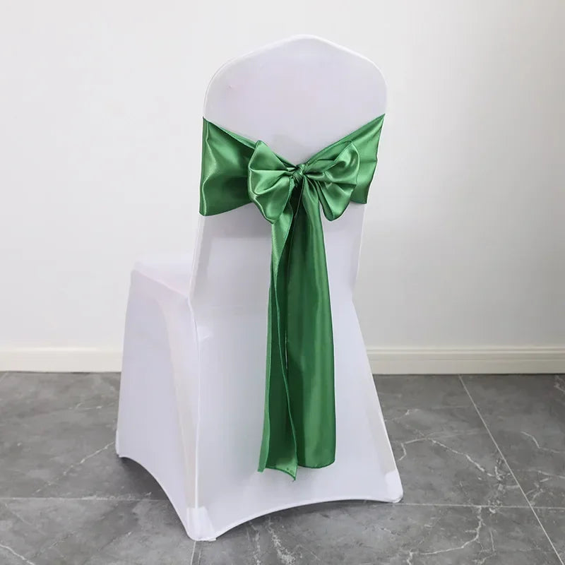 10/50pcs Satin Chair Bow Sashes Wholesale Wedding Chair
