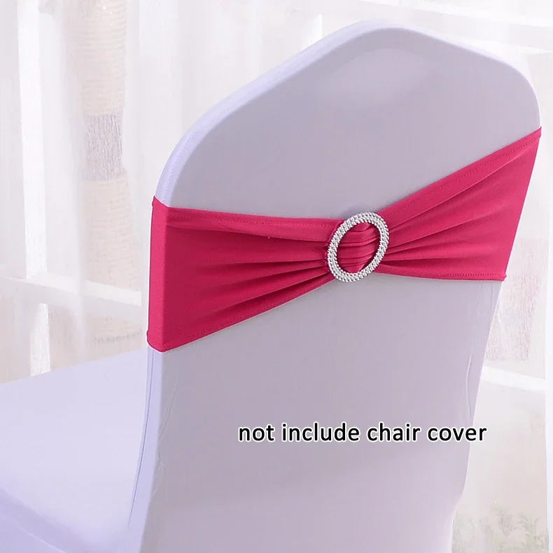 50pcs/lot Stretch Lycra Spandex Chair Covers Bands With