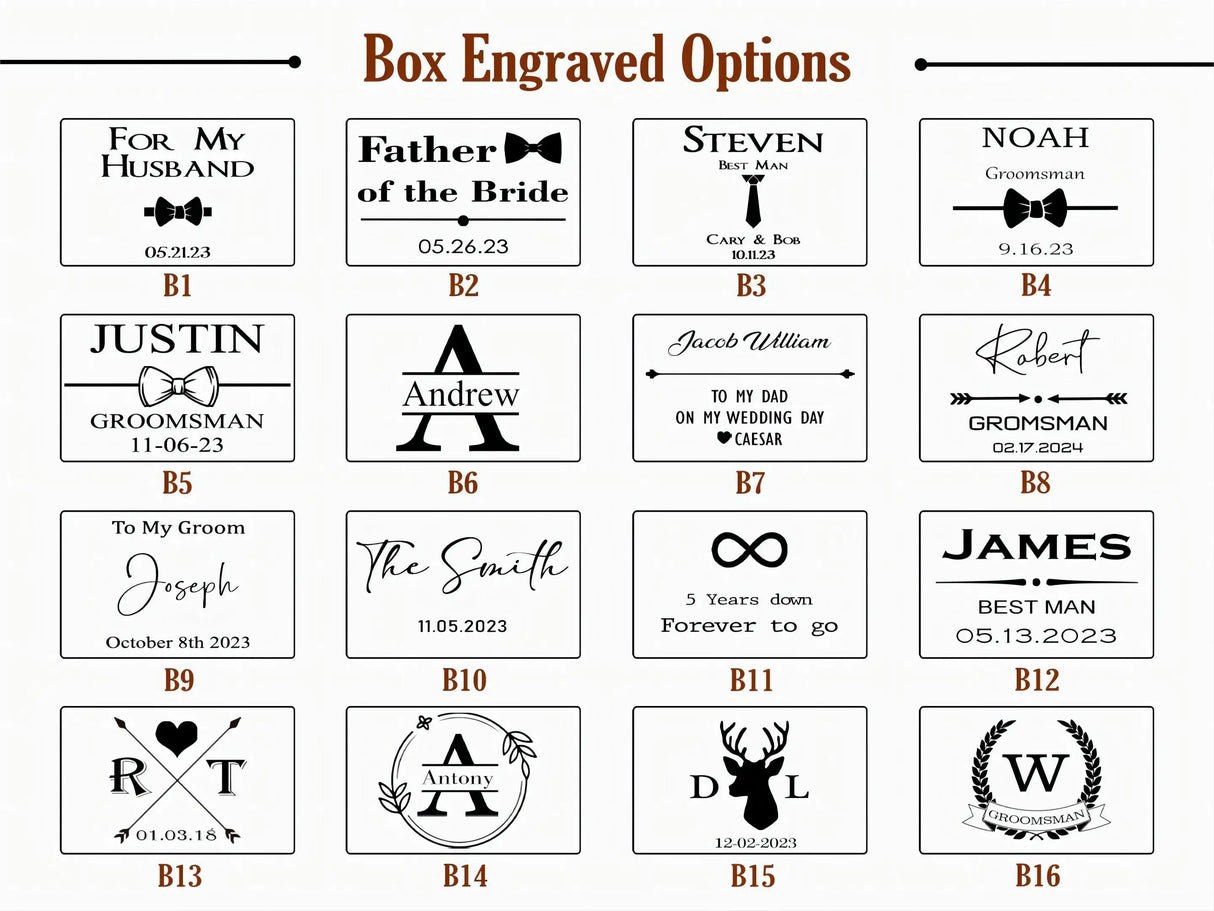 2023 Custom Bridegroom Wedding Cufflinks Sets Personalized Stainless