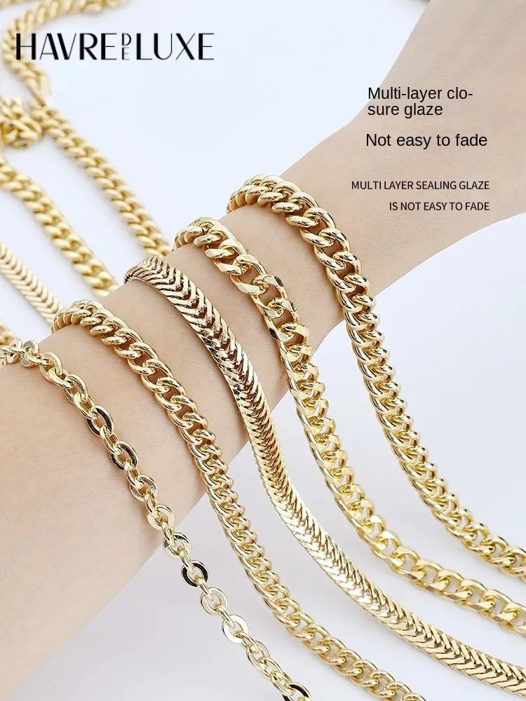 Golden Bag Chain Accessories Metal Extension Chains Underarm