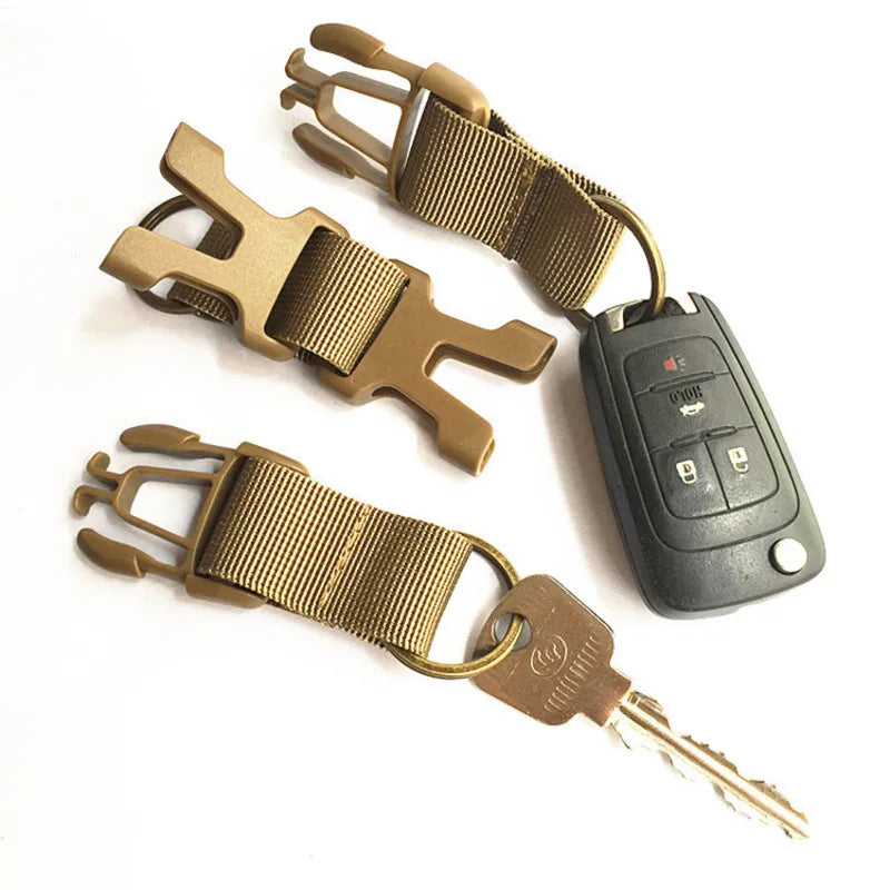 Tactical MOLLE Webbing Key Buckle EDC Backpack Belt