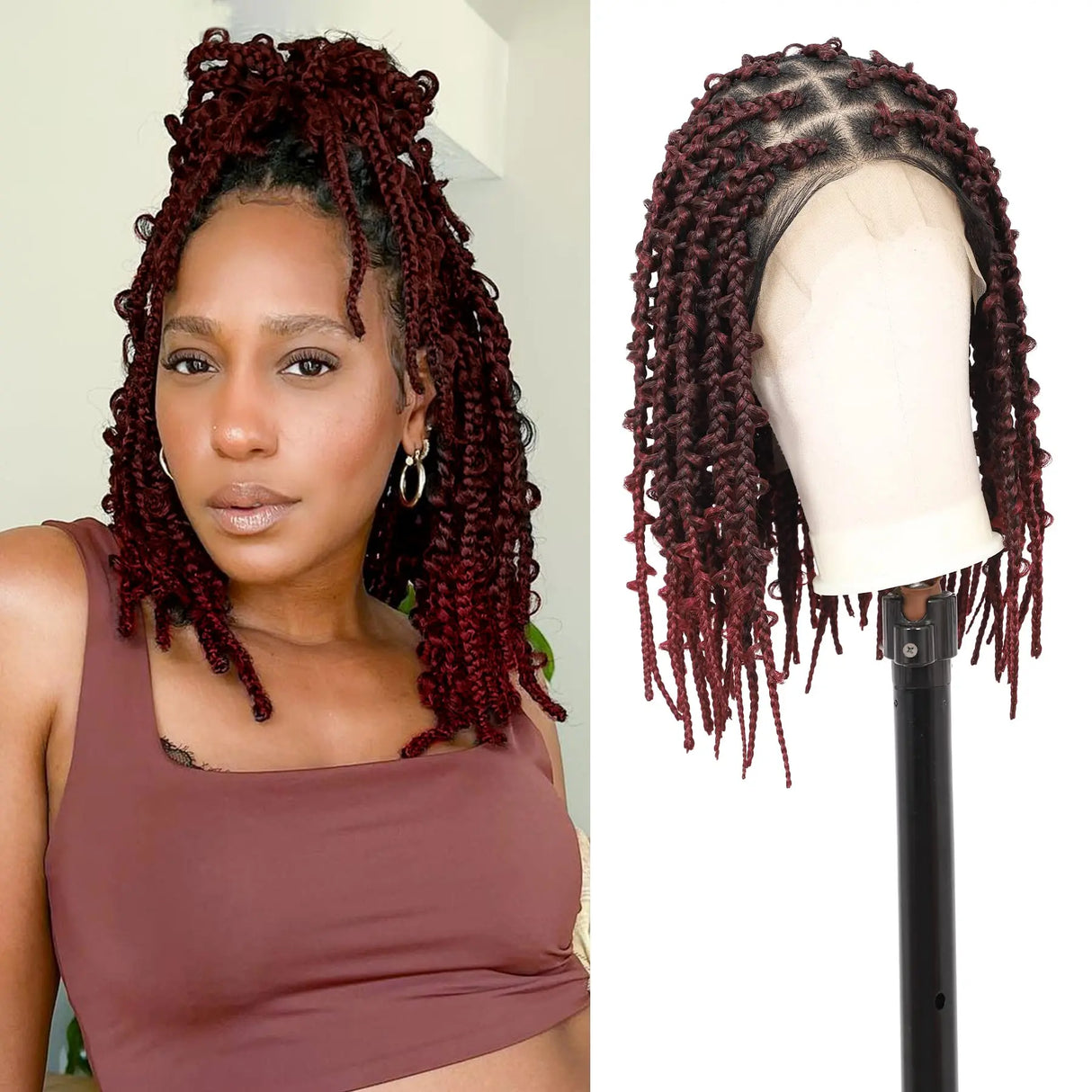 Kalyss- 14" Short Knotless Box Braided Wigs for