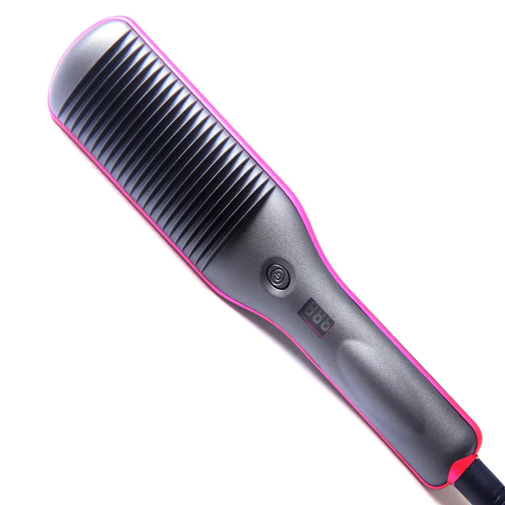 Professional Electric Hair Straightener Brush Anti-scald Straight Curling
