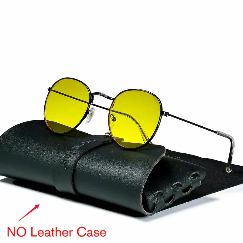 LeonLion 2023 Round Retro Sunglasses Men Round Vintage