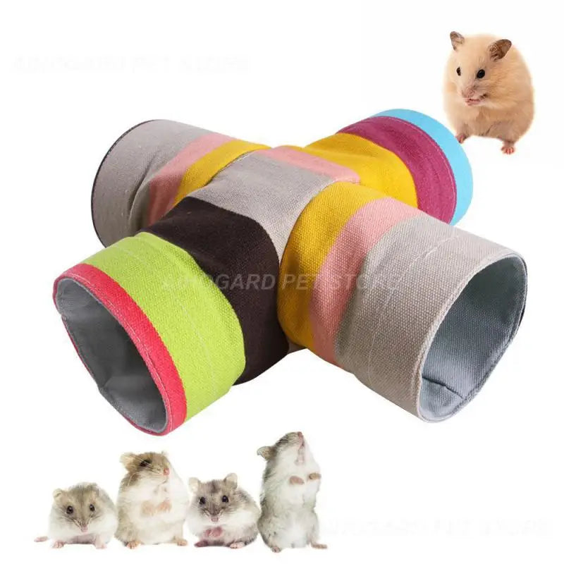 Small Pet Colorful Tunnel Toy 4 Kinds Rainbow