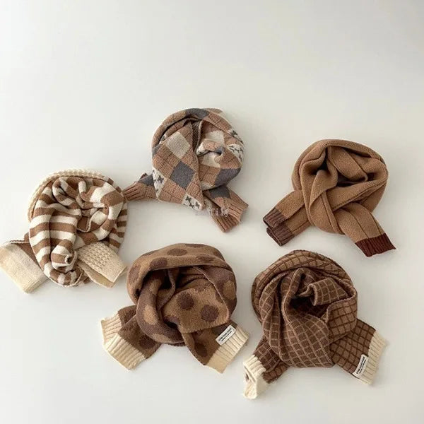 Kids Plaids Scarf New Autumn Winter Boys and