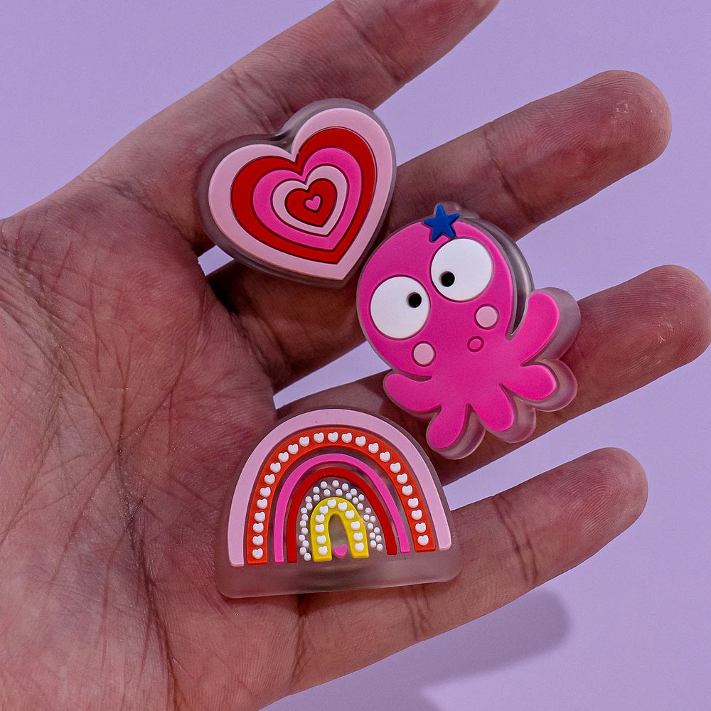 1pcs LED Shoe Charms Luminous Shoe Decorations Pins