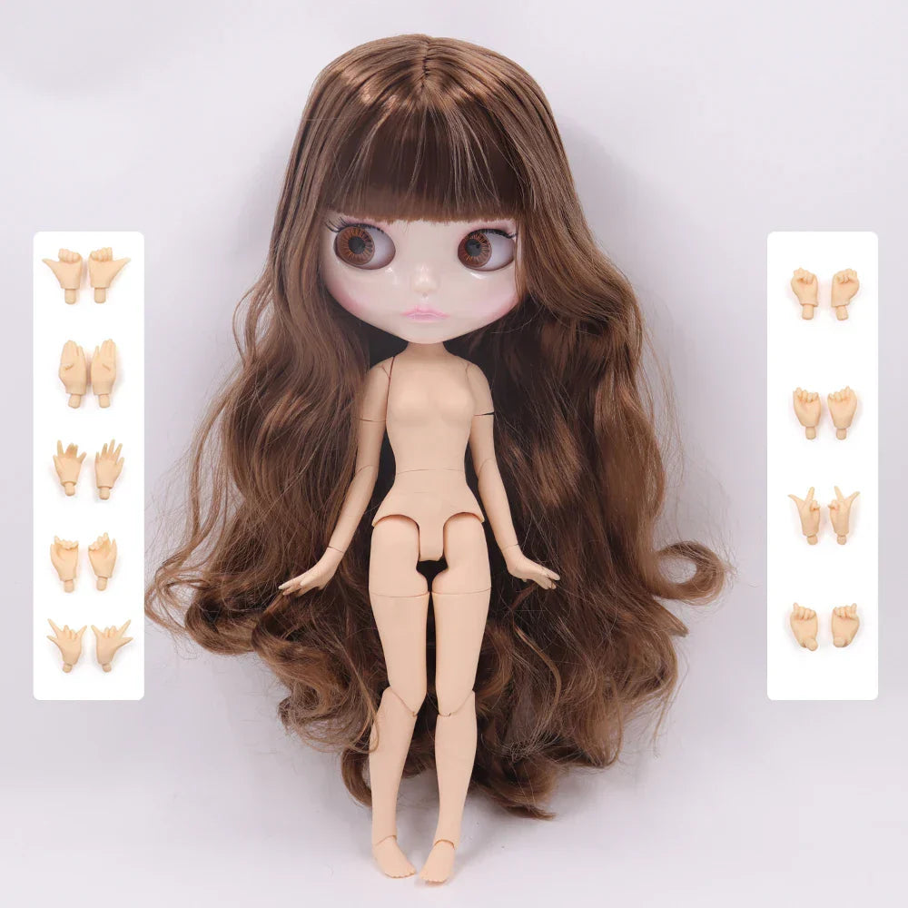 ICY DBS Blyth Doll 1/6 Joint Body 30CM BJD toys Natural shiny face with extra hands AB DIY Fashion Dolls girl gift