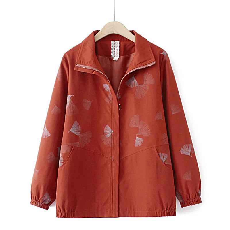 7xl Plus Size Jacket Women Clothing Casual Print