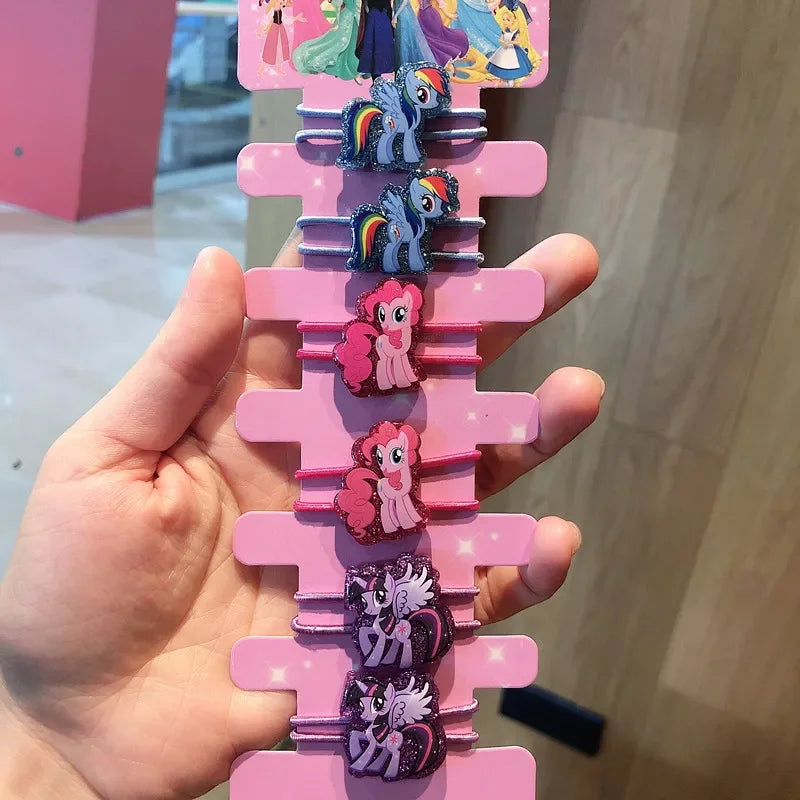 6PCS/Lot Hair Accessories Princess Elsa Anna Elastic Hair