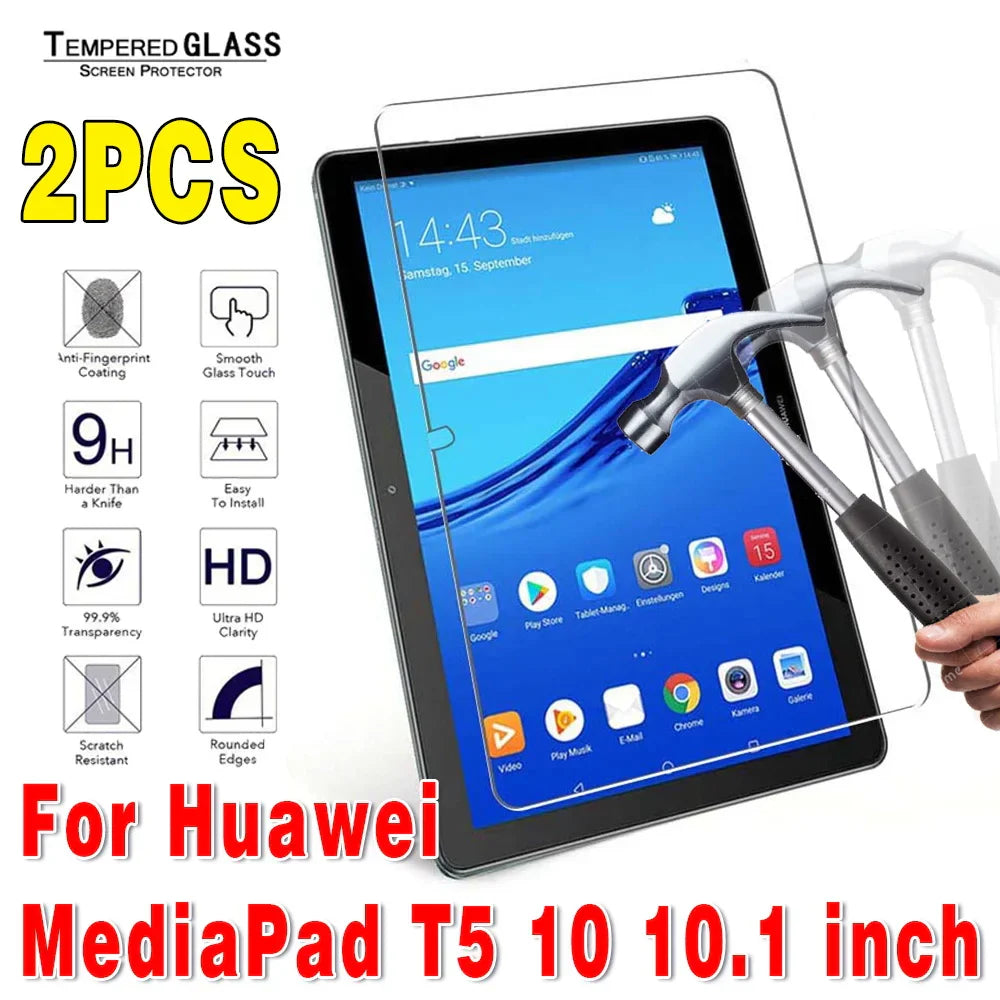 2Pcs Tempered Glass Tablet Screen Protector for Huawei