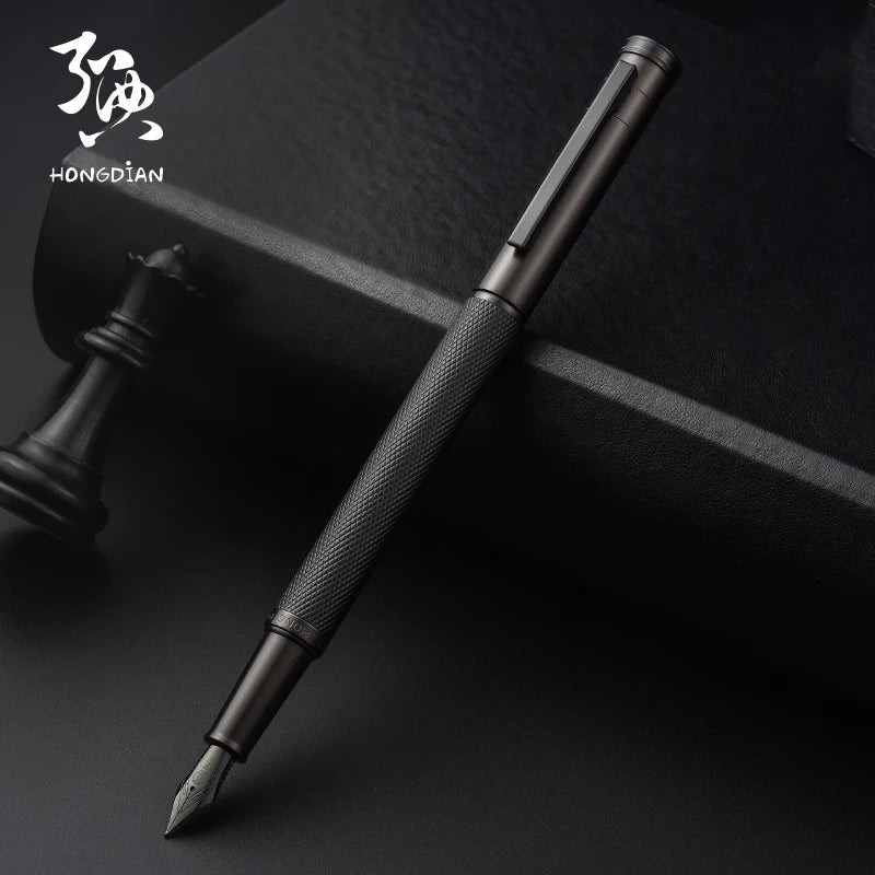 LT Hongdian Titanium Black Forest Pen Calligraphy Student
