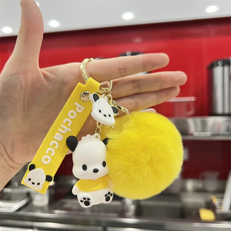 Kawaii Sanrio Keychain Cute Cartoon Pochacco Doll Pendant