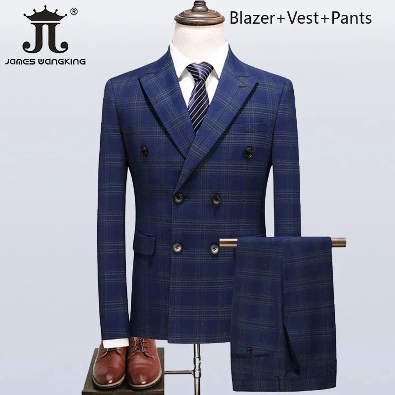 S-5XL ( Blazer + Vest + Pants )