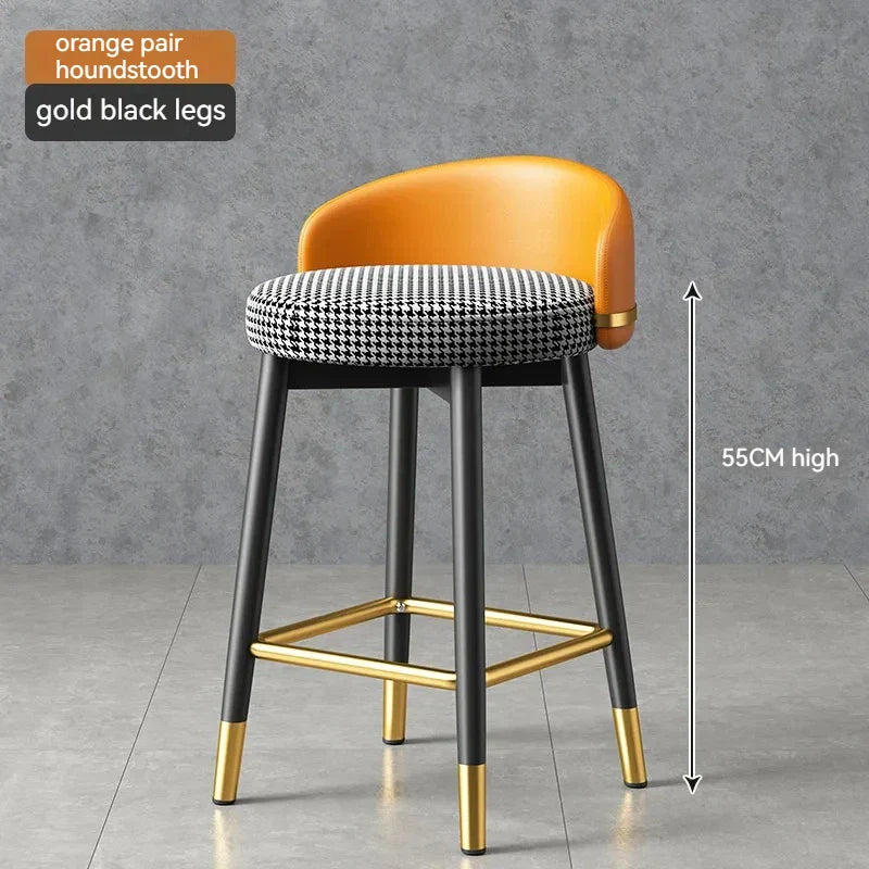 Round Kitchen Bar Chair Modern Luxury Office Reception