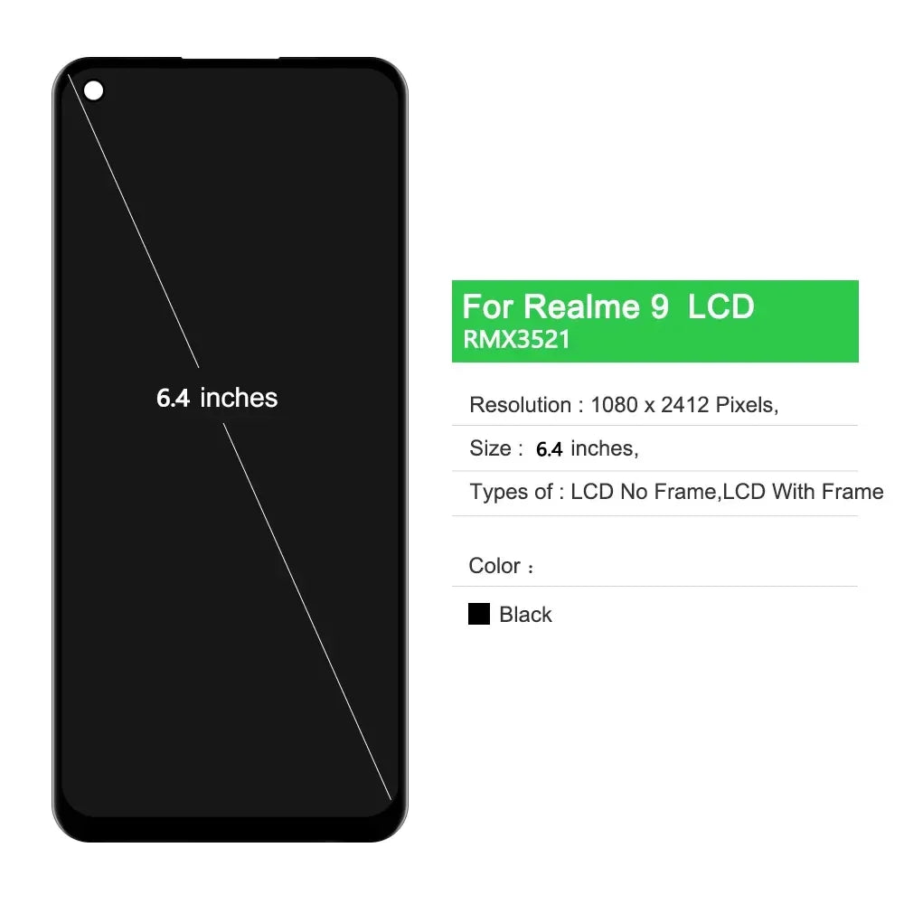 6.4" LCD For OPPO Realme 9 4G RMX3521