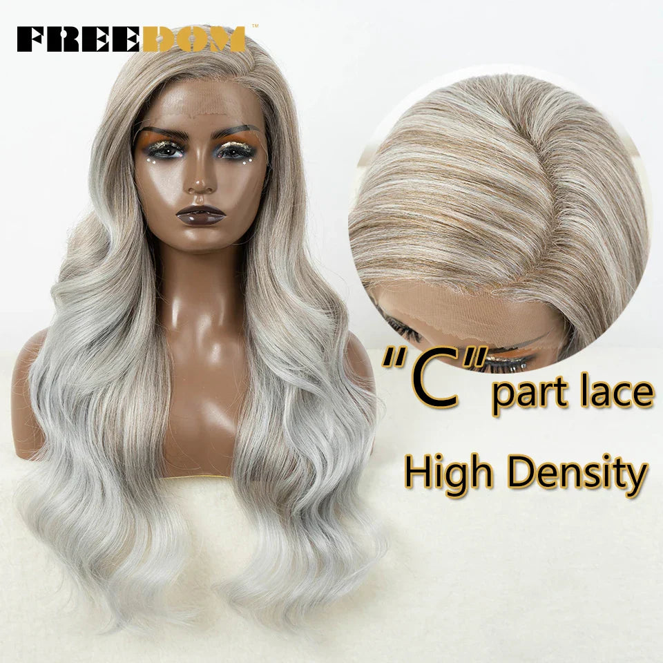FREEDOM Synthetic Lace Front Wigs for Women C