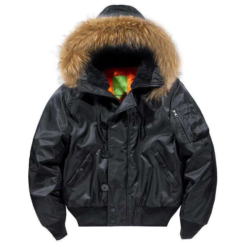 Men's Winter Military Tactical Parkas Thick Fur Collar