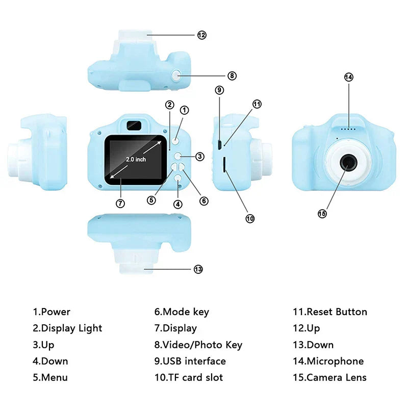 Kids Camera Toys Mini HD Digital Video Selfie