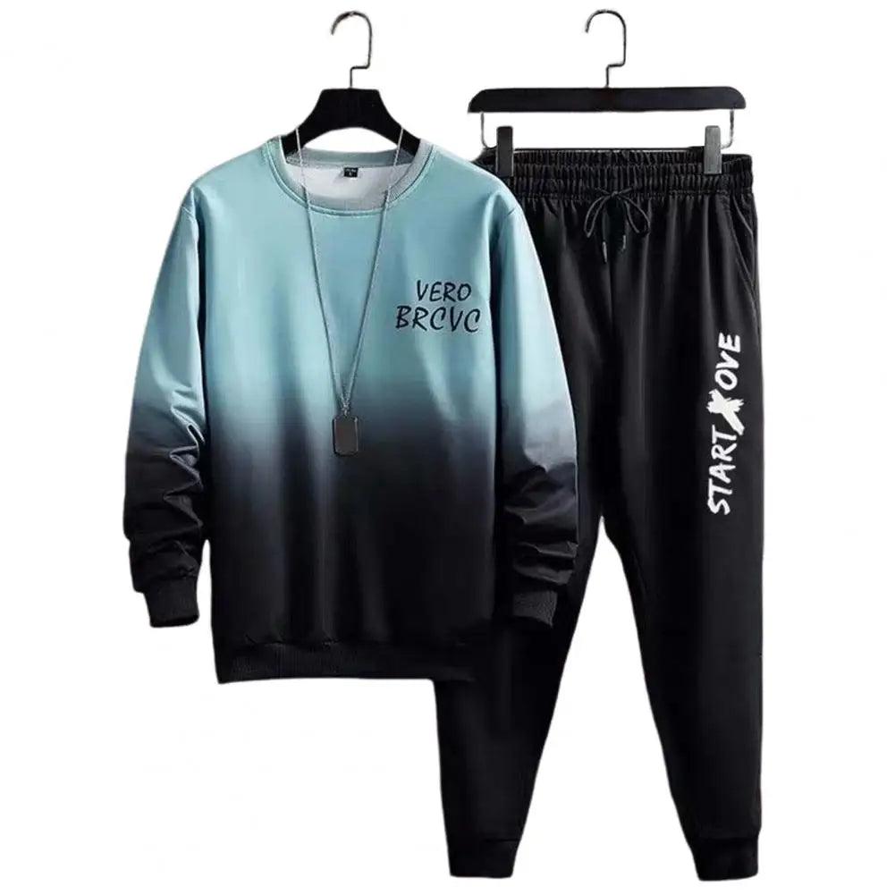 Men Suit with Long Sleeve Top Men Two-piece