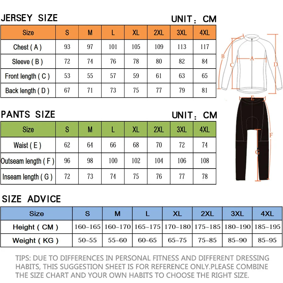 Winter Thermal Fleece Cycling Clothing Mtb Man Laser