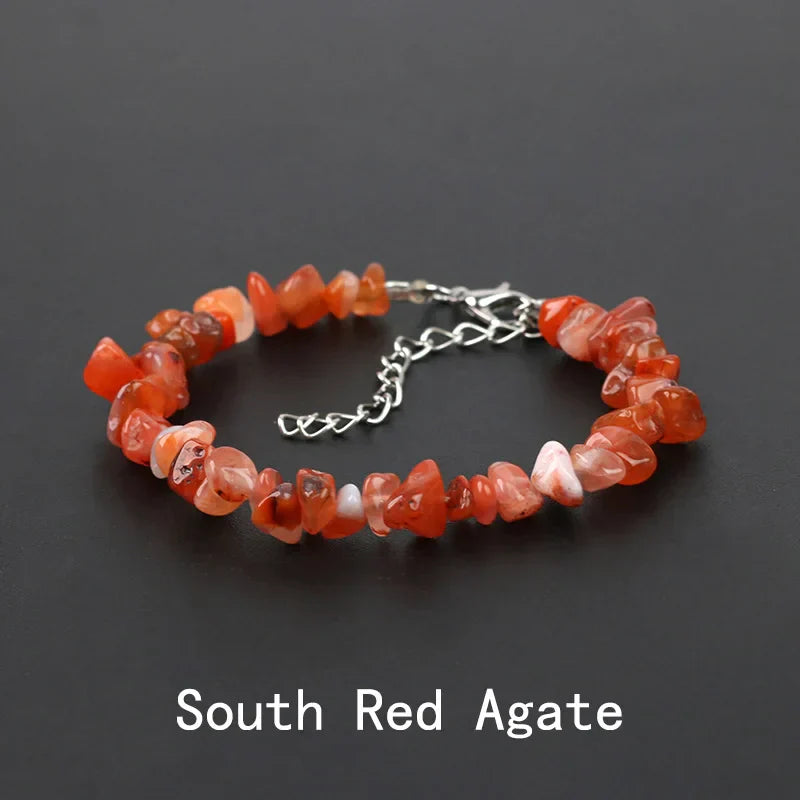 Natural Crystal Gemstone Irregular Energy Stone Bracelet Beads
