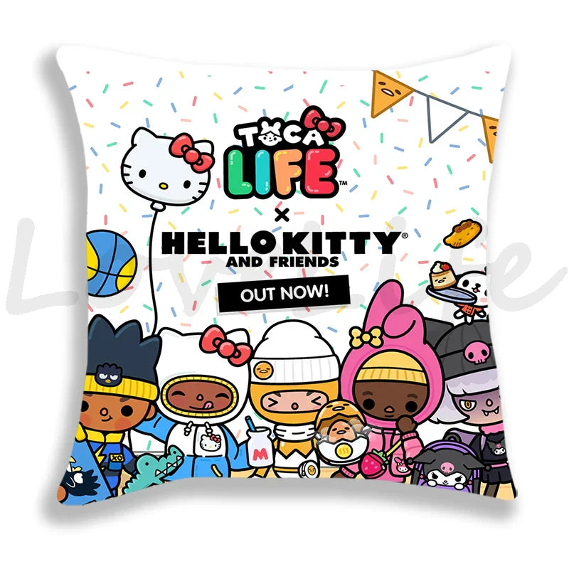 Cute Cartoon Toca Life World Pillow Case Home